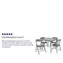 Load image into Gallery viewer, Gray 5 Piece Folding Table and Chair Set
