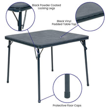 Load image into Gallery viewer, Navy 5 Piece Folding Table and Chair Set
