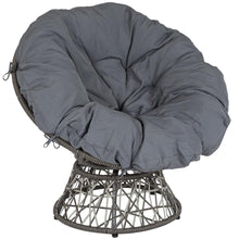 Load image into Gallery viewer, Comfort Swivel Patio Chair with Dark Gray Cushion
