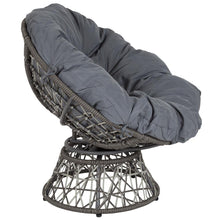 Load image into Gallery viewer, Comfort Swivel Patio Chair with Dark Gray Cushion
