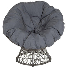 Load image into Gallery viewer, Comfort Swivel Patio Chair with Dark Gray Cushion

