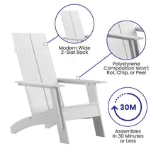 Load image into Gallery viewer, Set of 2 White Sawyer Chairs with 22" Round Wood Burning Fire Pit
