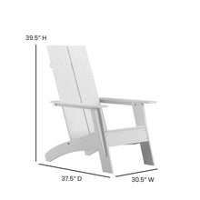 Load image into Gallery viewer, Modern Commercial All-Weather Poly Resin Wood Adirondack Chair in White
