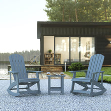 Load image into Gallery viewer, Set of 2 Adirondack Rocking Chairs with Side Table in Sea Foam
