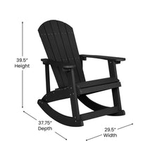 Load image into Gallery viewer, Adirondack Rocking Chair in Black - Set of 2
