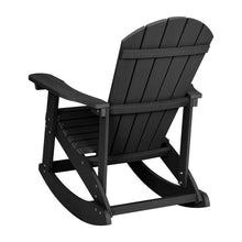 Load image into Gallery viewer, Adirondack Rocking Chair with Rust Resistant Stainless Steel Hardware in Black
