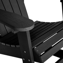 Load image into Gallery viewer, Adirondack Rocking Chair with Rust Resistant Stainless Steel Hardware in Black
