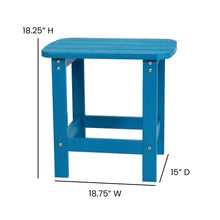 Load image into Gallery viewer, All-Weather Poly Resin Wood Adirondack Side Table in Blue
