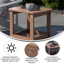 Load image into Gallery viewer, All-Weather Poly Resin Wood Adirondack Side Table in Natural Cedar
