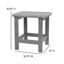 Load image into Gallery viewer, All-Weather Poly Resin Wood Adirondack Side Table in Gray
