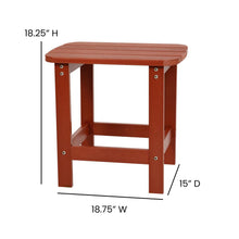Load image into Gallery viewer, All-Weather Poly Resin Wood Adirondack Side Table in Red
