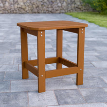 Load image into Gallery viewer, All-Weather Poly Resin Wood Adirondack Side Table in Teak
