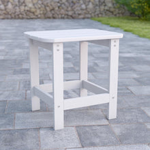 Load image into Gallery viewer, All-Weather Poly Resin Wood Adirondack Side Table in White
