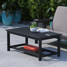 Load image into Gallery viewer, Two Tiered Adirondack Slatted Coffee Conversation Table in Black
