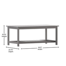 Load image into Gallery viewer, Two Tiered Adirondack Slatted Coffee Conversation Table in Gray
