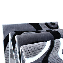Load image into Gallery viewer, 3' x 10' Gray Abstract Area Rug - Olefin Rug - Hallway, Entryway, or Bedroom
