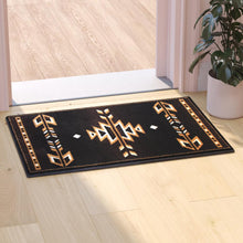 Load image into Gallery viewer, Southwestern 2' x 3' Brown Area Rug - Olefin Accent Rug with Jute Backing
