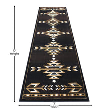 Load image into Gallery viewer, Arrow Motif 3' x 16' Southwestern Area Rug
