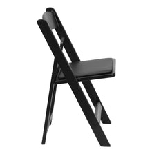 Load image into Gallery viewer, HERCULES Series 1000 lb. Capacity Black Resin Folding Chair with Black Vinyl Padded Seat
