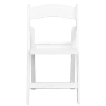 Load image into Gallery viewer, HERCULES Series 1000 lb. Capacity White Resin Folding Chair with Slatted Seat
