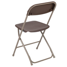Load image into Gallery viewer, HERCULES Series 650 lb. Capacity Premium Brown Plastic Folding Chair
