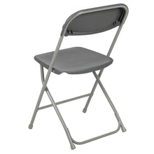 Load image into Gallery viewer, HERCULES Series 650 lb. Capacity Premium Grey Plastic Folding Chair
