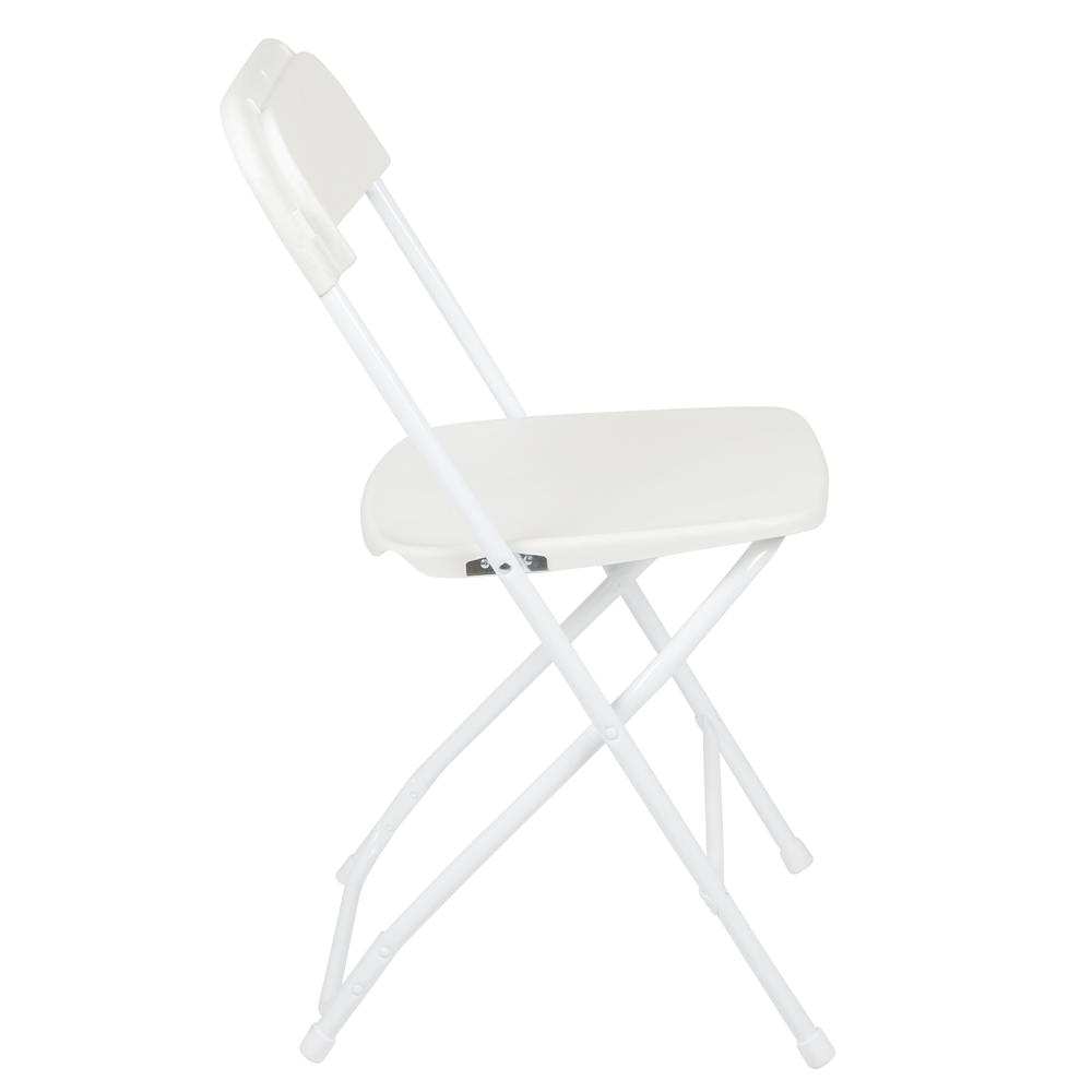 HERCULES Series 650 lb. Capacity Premium White Plastic Folding Chair