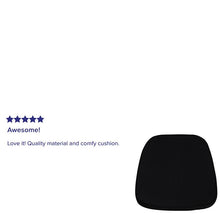 Load image into Gallery viewer, Soft Black Fabric Chiavari Chair Cushion
