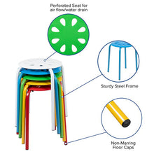 Load image into Gallery viewer, lastic Nesting Stack Stools, 17.5"Height, Assorted Colors (5 Pack)
