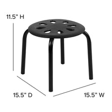 Load image into Gallery viewer, Plastic Nesting Stack Stools, 11.5"Height, Black (5 Pack)
