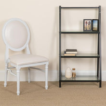 Load image into Gallery viewer, 900 lb. Capacity King Louis Chair with White Vinyl Back and Seat and White Frame
