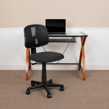 Load image into Gallery viewer, Fundamentals Mid-Back Black Mesh Swivel Task Office Chair with Pivot Back
