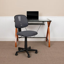 Load image into Gallery viewer, Fundamentals Mid-Back Gray Mesh Swivel Task Office Chair with Pivot Back
