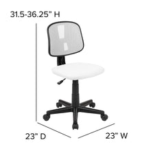 Load image into Gallery viewer, Fundamentals Mid-Back White Mesh Swivel Task Office Chair with Pivot Back
