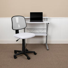 Load image into Gallery viewer, Fundamentals Mid-Back White Mesh Swivel Task Office Chair with Pivot Back

