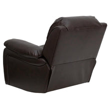 Load image into Gallery viewer, Brown LeatherSoft Rocker Recliner + Headrest Cover
