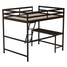 Load image into Gallery viewer, Loft Bed Frame with Desk, Full Size with Protective Guard Rails - Espresso
