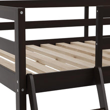 Load image into Gallery viewer, Loft Bed Frame with Desk, Twin Size with Protective Guard Rails - Espresso
