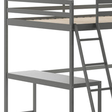 Load image into Gallery viewer, Twin Loft Bed Frame with Desk
