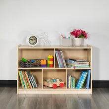 Load image into Gallery viewer, Wooden 5 Section School Classroom Storage Cabinet - 24"H x 36"L (Natural)
