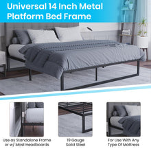 Load image into Gallery viewer, Universal 14 in Metal Platform Bed Frame - King
