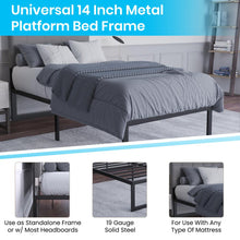 Load image into Gallery viewer, Universal 14 in Metal Platform Bed Frame - Twin
