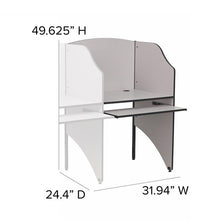 Load image into Gallery viewer, Add-On Study Carrel in Nebula Grey Finish
