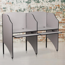 Load image into Gallery viewer, Add-On Study Carrel in Nebula Grey Finish
