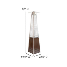 Load image into Gallery viewer, Patio Heating-Bronze Stainless Steel Pyramid with Wheels
