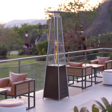 Load image into Gallery viewer, Patio Heating-Bronze Stainless Steel Pyramid with Wheels
