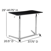Load image into Gallery viewer, Sit-Down, Stand-Up Black Computer Desk with 37.375"W Top (Range 29" - 40.75")
