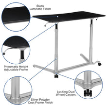 Load image into Gallery viewer, Sit-Down, Stand-Up Black Computer Desk with 37.375"W Top (Range 29" - 40.75")
