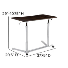 Load image into Gallery viewer, Sit-Down, Stand-Up Dark Wood Grain Computer Desk
