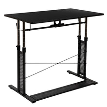 Load image into Gallery viewer, Height Adjustable (27.25-35.75"H) Sit to Stand Home Office Desk - Black
